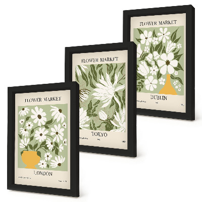 Posterpaket Blommiga posterdesigner London Tokyo Dublin