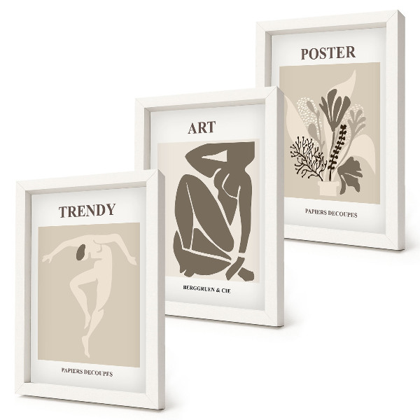 Triptyk tavla med ram Människofigurer med växter av Henri Matisse