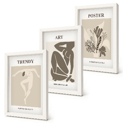 Triptyk tavla med ram Människofigurer med växter av Henri Matisse