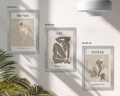 Triptyk tavla med ram Människofigurer med växter av Henri Matisse