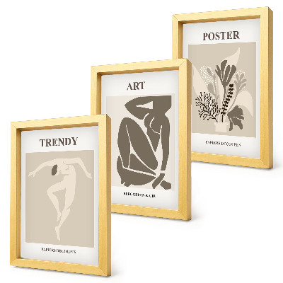 Triptyk tavla med ram Människofigurer med växter av Henri Matisse