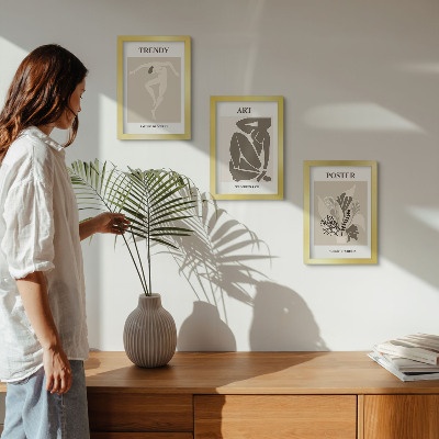 Triptyk tavla med ram Människofigurer med växter av Henri Matisse