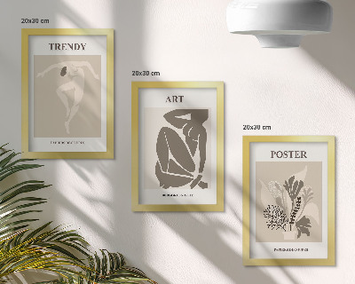 Triptyk tavla med ram Människofigurer med växter av Henri Matisse