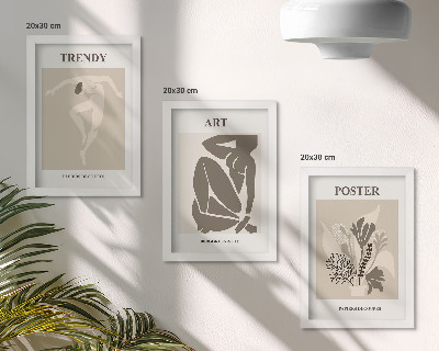 Triptyk tavla med ram Människofigurer med växter av Henri Matisse