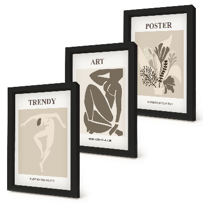Triptyk tavla med ram Människofigurer med växter av Henri Matisse