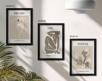 Triptyk tavla med ram Människofigurer med växter av Henri Matisse
