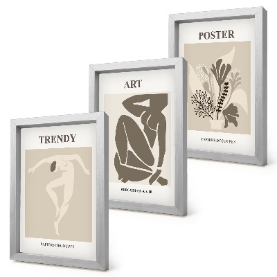 Triptyk tavla med ram Människofigurer med växter av Henri Matisse