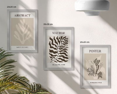 Posterpaket Växtmönster i nyanser av beige och brunt