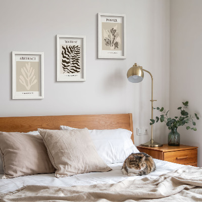 Posterpaket Växtmönster i nyanser av beige och brunt