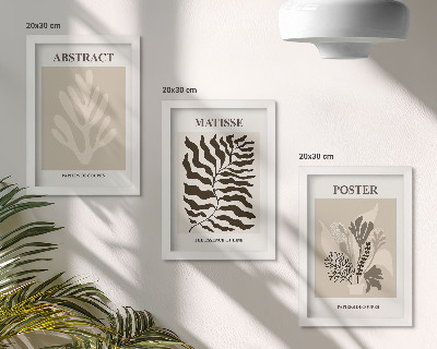 Posterpaket Växtmönster i nyanser av beige och brunt