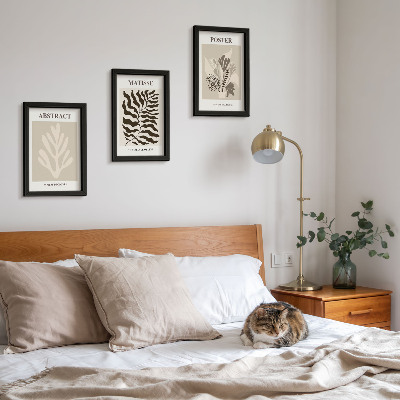 Posterpaket Växtmönster i nyanser av beige och brunt