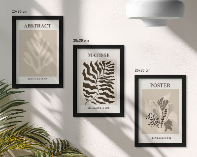Posterpaket Växtmönster i nyanser av beige och brunt