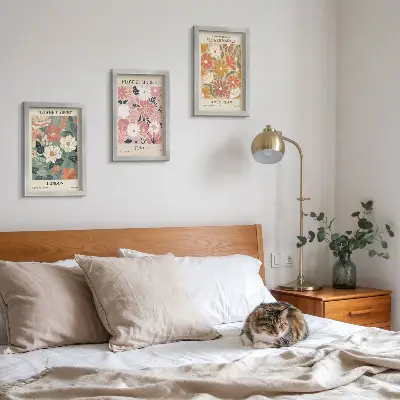 Posterpaket posters med blommönster från London, Tokyo och Amsterdam