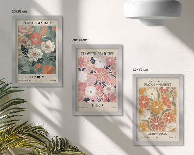 Posterpaket Blommönster London Tokyo och Amsterdam posters
