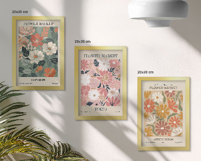 Posterpaket Blommönster London Tokyo och Amsterdam posters