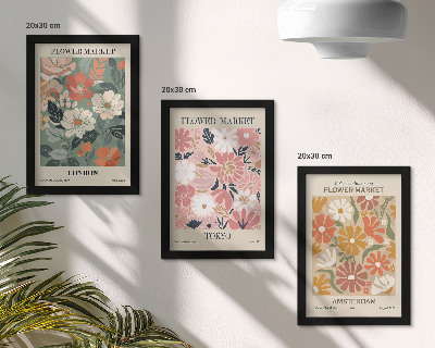 Posterpaket Blommönster London Tokyo och Amsterdam posters