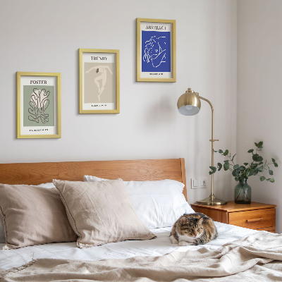 Triptyk tavla med ram Henri Matisses pastellillustrationer