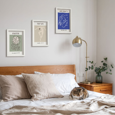 Triptyk tavla med ram Henri Matisses pastellillustrationer