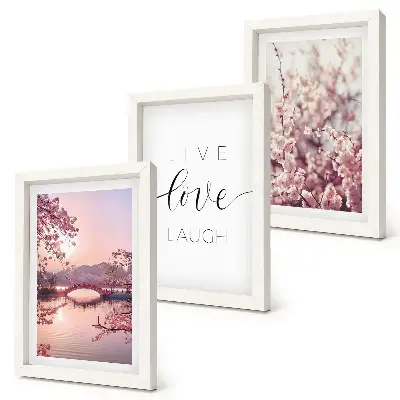 Posterpaket blommotiv med bro och inskription