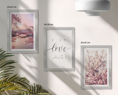 Posterpaket Blommotiv med en bro och en inskription