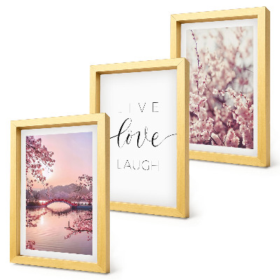 Posterpaket Blommotiv med en bro och en inskription