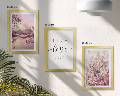 Posterpaket Blommotiv med en bro och en inskription