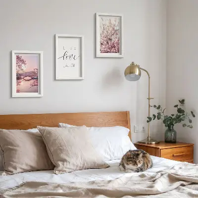 Posterpaket blommotiv med bro och inskription