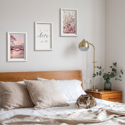 Posterpaket Blommotiv med en bro och en inskription