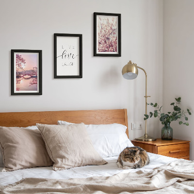 Posterpaket Blommotiv med en bro och en inskription