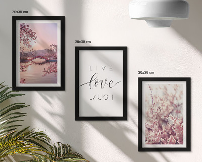 Posterpaket Blommotiv med en bro och en inskription