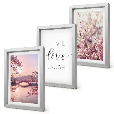 Posterpaket blommotiv med bro och inskription