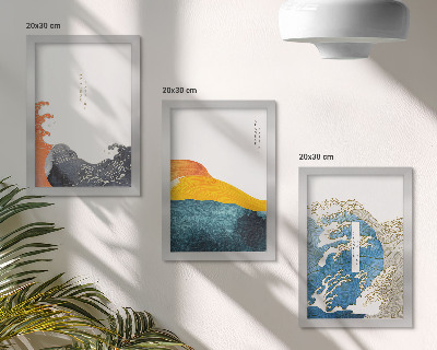 Posterpaket Vågor i japansk grafisk stil