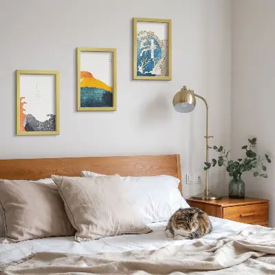 Posterpaket med vågor i japansk grafisk stil