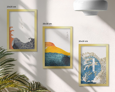 Posterpaket Vågor i japansk grafisk stil