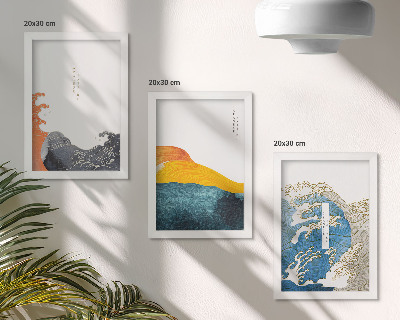 Posterpaket Vågor i japansk grafisk stil