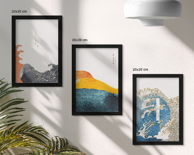 Posterpaket Vågor i japansk grafisk stil