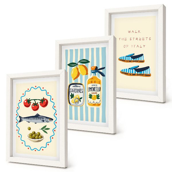 Posterpaket Italienska smaker och livsstil i färgglada bilder