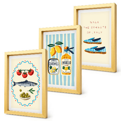 Posterpaket Italienska smaker och livsstil i färgglada bilder