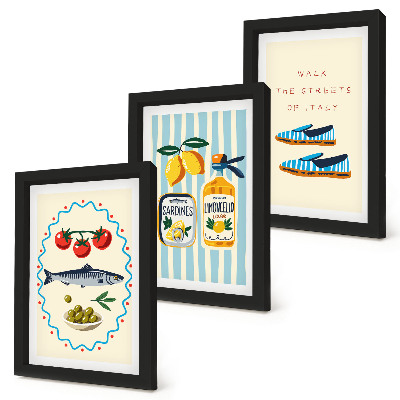 Posterpaket Italienska smaker och livsstil i färgglada bilder