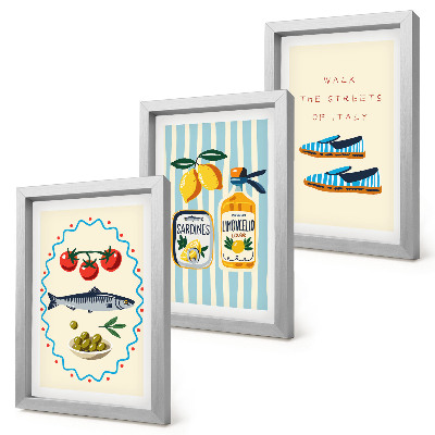 Posterpaket Italienska smaker och livsstil i färgglada bilder