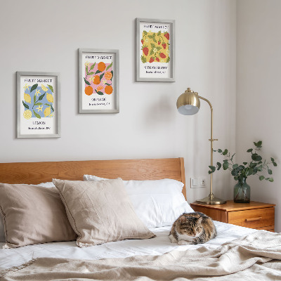 Posterpaket Fruktposters med citroner, apelsiner och jordgubbar
