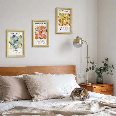 Posterpaket fruktmotiv med citroner, apelsiner och jordgubbar