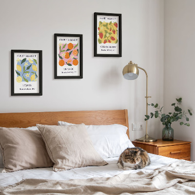 Posterpaket Fruktposters med citroner, apelsiner och jordgubbar