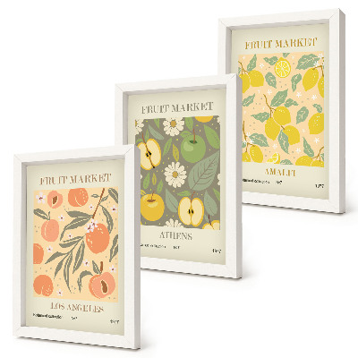 Posterpaket Fruktaffischmönster i retrostil