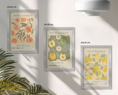 Posterpaket Fruktaffischmönster i retrostil