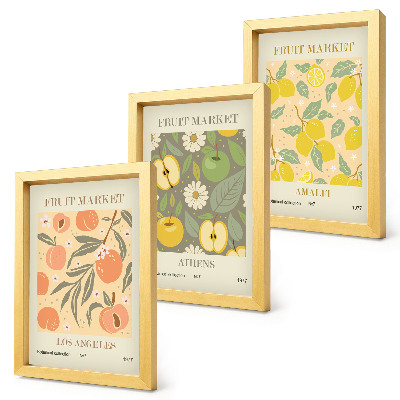 Posterpaket Fruktaffischmönster i retrostil