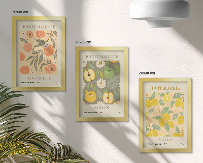 Posterpaket Fruktaffischmönster i retrostil