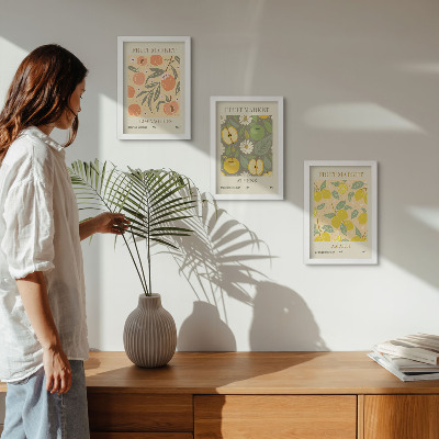Posterpaket Fruktaffischmönster i retrostil