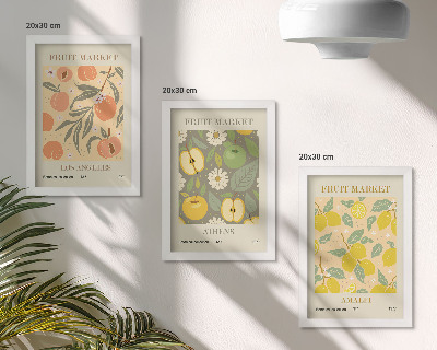 Posterpaket Fruktaffischmönster i retrostil