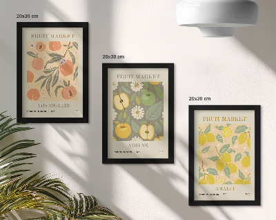 Posterpaket Fruktaffischmönster i retrostil